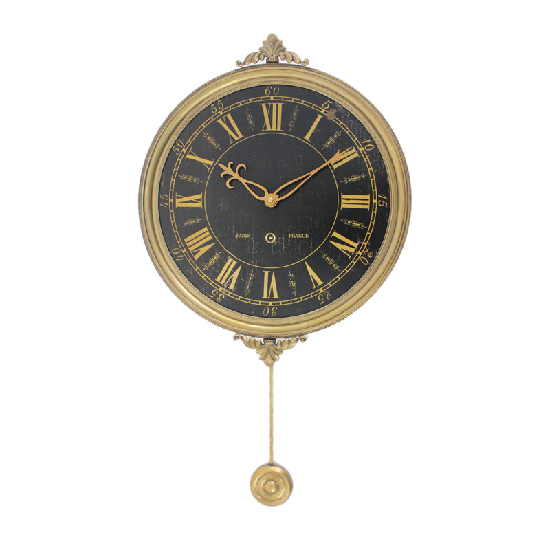 Astoria Grand Laron Living Room Pendulum 16.5" Wall Clock Wayfair